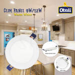 Otali Slim Panel Light 9W/12W Round Warm White#Panel Lamp#Ceiling Light#Ceiling Lamp#Downlight#Lampu Siling#天花板灯