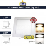 Otali Led Surface Panel Light 12W/18W Square Day Light/Warm White#Led Panel Light#Ceiling Light#Lampu Siling#吸顶灯#天花板灯