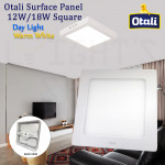 Otali Led Surface Panel Light 12W/18W Square Day Light/Warm White#Led Panel Light#Ceiling Light#Lampu Siling#吸顶灯#天花板灯