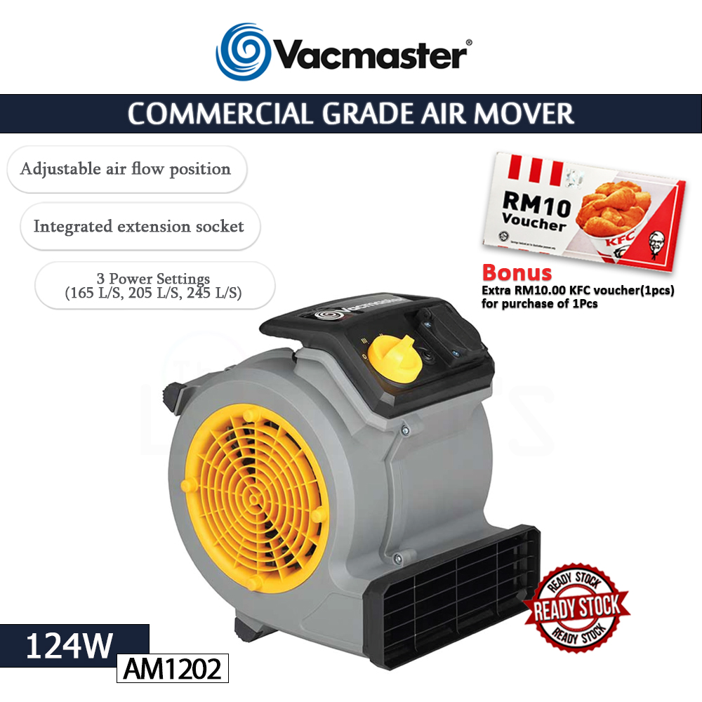 Vacmaster Commercial Grade 124W Air Mover l AM1202#Mini Blower#Floor Blower#Floor Dryer#Floor Fan#Carpet Dryer#迷你吹风机