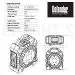 DEFENDER Box Reel 15 Meters (Power Cord) l E86490#Wire Cable Reel#Industrial Cable Reel#Extension Wire Cable#电缆卷