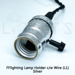 FFL Lamp Holder E27 C/W Wire (L1) Gold/Copper/Silver#FF Lighting#Hanging Light Holder#Pendant#Ceiling Holder#E27 Bulb