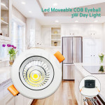 Led Moveable Eyeball COB 3W Day Light#Spotlight#Downlight#Room Ceiling Light#Lampu Siling#Adjustable#Led Eyeball#灯
