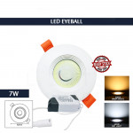 Led Eyeball 7W Day light/Warm White#Spotlight#Downlight#Room Ceiling Light#Lampu Siling#Adjustable#Led Eyeball#灯