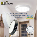 FFL Led Surface Panel Lamp 12W/18W/24W Round Day Light/Cool White/Warm White#FF Lighting#Ceiling Light#Lampu Siling