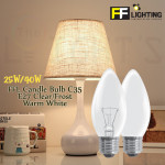 FFL Candle Bulb C35 25W/40W E27 Clear/Frost Warm White#FF Lighting#E14 Bulb#Incandescent Bulb#C35 Bulb#Mentol#电灯泡