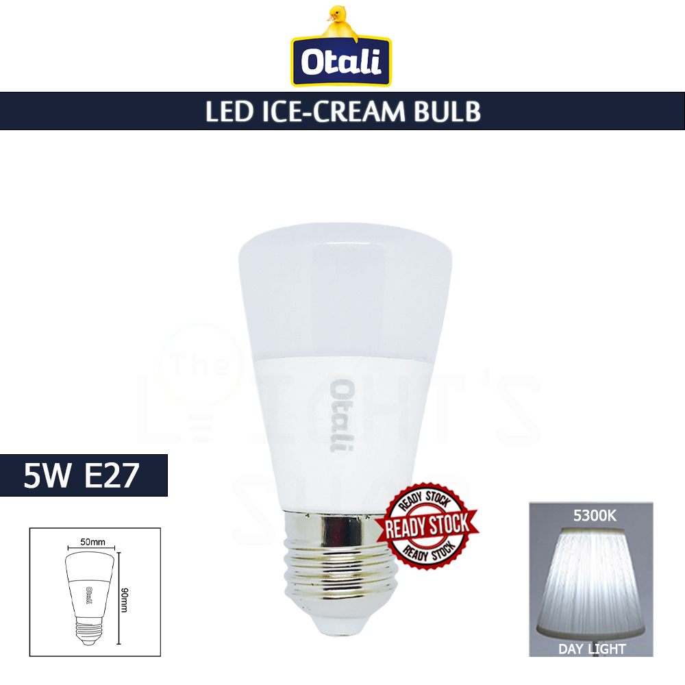 Otali Led Ice Cream Bulb 5W E27 Day Light#Led Bulb#Corn Bulb#E27 Bulb#Mentol Lampu#电灯泡