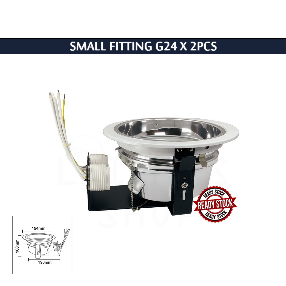 Small Fitting G24x2pcs#Light Bulb Holder#Bulb Fitting#Ceiling Downlight Fitting#Lighting Fixture#Mentol Lampu Siling#灯 Small Fitting G24x2pcs#Light Bulb Holder#Bulb Fitting#Ceiling Downlight Fitting#Lighting Fixture#Mentol Lampu Siling#灯
