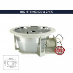 Big Fitting E27x2pcs#Light Bulb Holder#Bulb Fitting#Ceiling Downlight Fitting#Lighting Fixture#Mentol Lampu Siling#灯