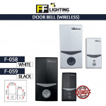 FFL Door Bell Wireless F-059/F-058 Black/White#Mechanical Striking#Home#Chimes Switch Ding Dong#Pintu Loceng Wiring#门铃