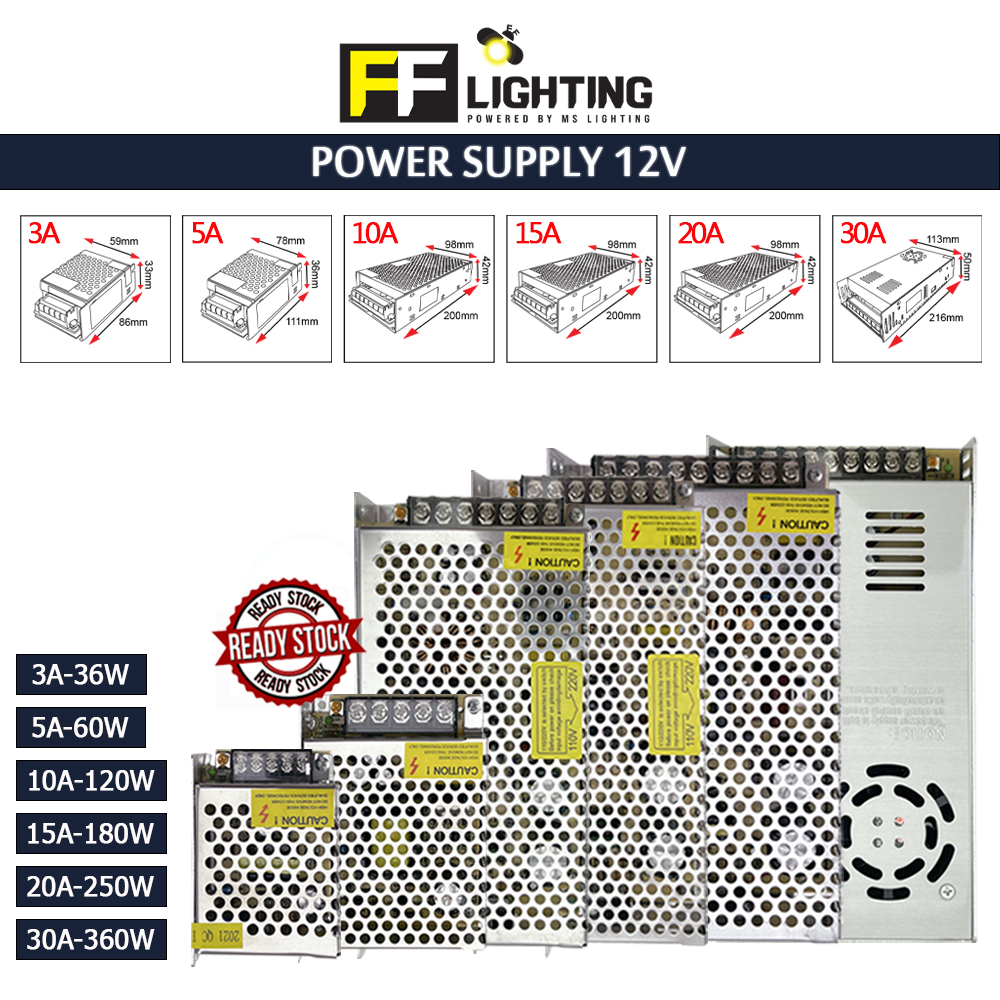 FFL Power Supply 12V 3A,5A,10A,15A,20A,30A 36W-360W#Switching for CCTV, Camera, LED Strip#AC TO DC#Transformer Adapter FFL Power Supply 12V 3A,5A,10A,15A,20A,30A 36W-360W#Switching for CCTV, Camera, LED Strip#AC TO DC#Transformer Adapter