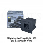 FFL Led Step Light L901 3W Black/White Warm White#FF Lighting#Wall Recessed#Indoor Stairs Lamp#Ground Footlight#Lampu#梯灯