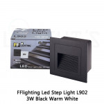 FFL Led Step Light L902 3W Black/White Warm White#FF Lighting#Wall Recessed#Indoor Stairs Lamp#Ground Footlight#Lampu#梯灯