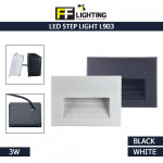 FFL Led Step Light L903 3W Black/White Warm White#FF Lighting#Wall Recessed#Indoor Stairs Lamp#Ground Footlight#Lampu#梯灯