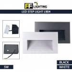 FFL Led Step Light L904 5W Black/White Warm White#FF Lighting#Wall Recessed#Indoor Stairs Lamp#Ground Footlight#Lampu#梯灯