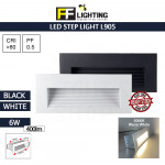 FFL Led Step Light L905 6W Black/White Warm White#FF Lighting#Wall Recessed#Indoor Stairs Lamp#Ground Footlight#Lampu#梯灯