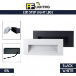 FFL Led Step Light L905 6W Black/White Warm White#FF Lighting#Wall Recessed#Indoor Stairs Lamp#Ground Footlight#Lampu#梯灯