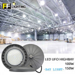 FFL Led Ufo Highbay 100W/150W Day Light#FF Lighting#Warehouse Industrial Lamp#Workshop Light#Ceiling Light#Lampu Gudang