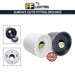 FFL Surface GU10 Fitting Round Black/White#FF Lighting#GU10 Holder#Casing Frame#Downlight Housing#Spotlight Fitting