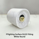 FFL Surface GU10 Fitting Round Black/White#FF Lighting#GU10 Holder#Casing Frame#Downlight Housing#Spotlight Fitting