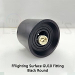 FFL Surface GU10 Fitting Round Black/White#FF Lighting#GU10 Holder#Casing Frame#Downlight Housing#Spotlight Fitting