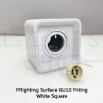 FFL Surface GU10 Fitting Square Black/White#FF Lighting#GU10 Holder#Casing Frame#Downlight Housing#Spotlight Fitting