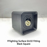 FFL Surface GU10 Fitting Square Black/White#FF Lighting#GU10 Holder#Casing Frame#Downlight Housing#Spotlight Fitting