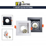 FFL 1 Head GU10 Fitting Black/White#FF Lighting#GU10 Holder#Casing Frame#Eyeball Downlight Housing#Spotlight Fitting