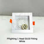 FFL 1 Head GU10 Fitting Black/White#FF Lighting#GU10 Holder#Casing Frame#Eyeball Downlight Housing#Spotlight Fitting