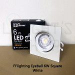 FFL Led Eyeball 6W/8.5W Square White/Black Warm White S2#FF Lighting#Spotlight#Downlight#Ceiling Light#Lampu Siling#灯