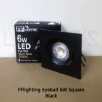 FFL Led Eyeball 6W/8.5W Square White/Black Warm White S2#FF Lighting#Spotlight#Downlight#Ceiling Light#Lampu Siling#灯