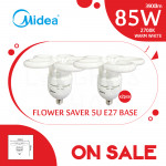 [Special Sales] Midea Flower Saver 5U Bulb 85W E27 Warm White X2pcs#Mentol Lingkaran#Lampu Kilang#Lampu Studio#Mentol#电灯