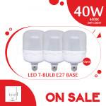 [Special Sales] Led T-Bulb 40W E27 Day Light X3pcs#Led Bulb#E27 Bulb#Brightness#Globe Lamp#High Power#Mentol Lampu#电灯泡