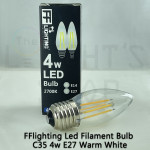 FFL Led Filament Bulb C35 4W E27 Warm White#FF Lighting#E27 Bulb#Edison Bulb#Candle Bulb#Vintage Light#Mentol#电灯泡