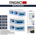 Rngno Metal MCB Box 10/14/20/28/40Way Surface/Conceal#DB Box#Electrical Box#Consumer Box#MCB Distribution Box#Kotak Suis