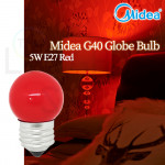 Midea G40 Globe Bulb 5W E27 Red#E27 Bulb#Led Bulb#Color Bulb#Mentol#电灯泡