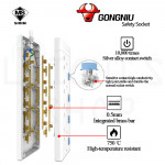 GONGNIU Trailing Socket 4 Gang-1.8Meter E3040-18#Bull#Basic Type#Sirim#Extension Socket#Cord Extension Plug#Adaptor#电线