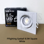 FFL Led Eyeball 6W/8.5W Square White/Black Warm White S2#FF Lighting#Spotlight#Downlight#Ceiling Light#Lampu Siling#灯