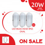 [Special Sales] Led Bulk Head Lamp IP65 20W Oval White Day Light X3pcs#Ceiling Lamp#Wall Lamp#Lampu Siling#Lampu Dinding#灯