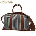PW.CY.SL Bag Melancong Boston Duffel Jalur Wanita