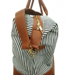 PW.CY.SL Bag Melancong Boston Duffel Jalur Wanita