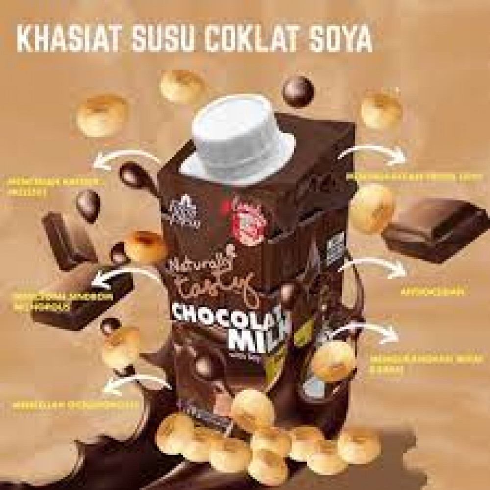 CHOCOLATE WITH SOY UHT MILK 1 CARTON 24 BOTTOL