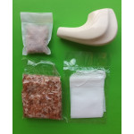 Ceramic Salt Inhaler Pipe with Pink Himalayan Salt, Refillable, Refill inclusive
