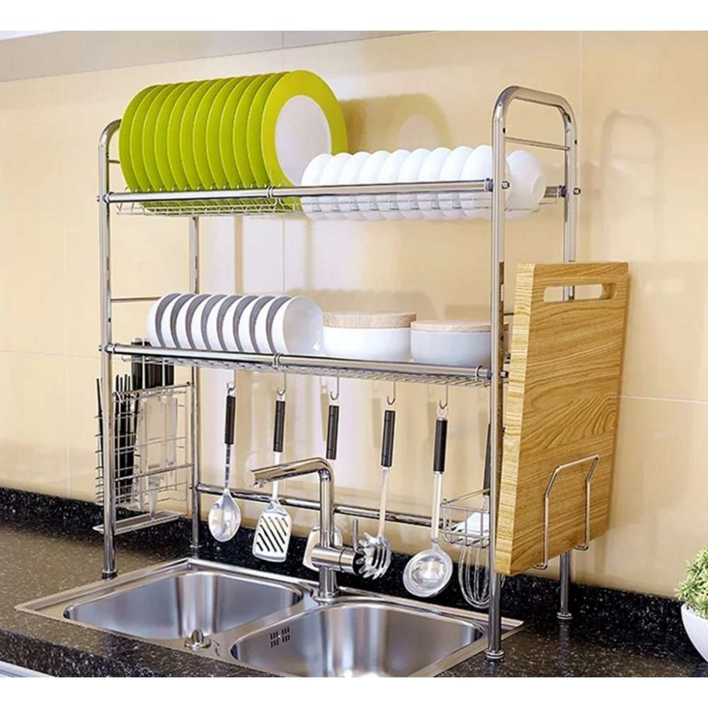 [HK1778] 304 Stainless Steel 1-2 Tier Bowl Dish Rack / Rak Pinggan Mangkuk