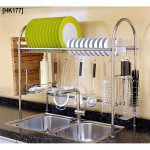 [HK1778] 304 Stainless Steel 1-2 Tier Bowl Dish Rack / Rak Pinggan Mangkuk