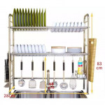 [HK1778] 304 Stainless Steel 1-2 Tier Bowl Dish Rack / Rak Pinggan Mangkuk