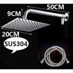 [HB222] Qianxi Stainless Steel Rain Shower Head Set (8” Square)