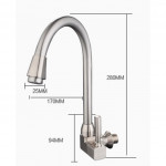 [HK512] 304 Stainless Steel Swivel Kitchen Basin / Sink Faucet Water Tap
