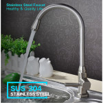 [HK511] 304 Stainless Steel Swivel Kitchen Basin / Sink Faucet Water Tap