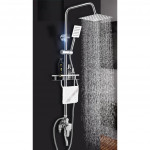 [HB294] Luxury Bath Rain Shower Exposed Shower Set For Water Heater / Square